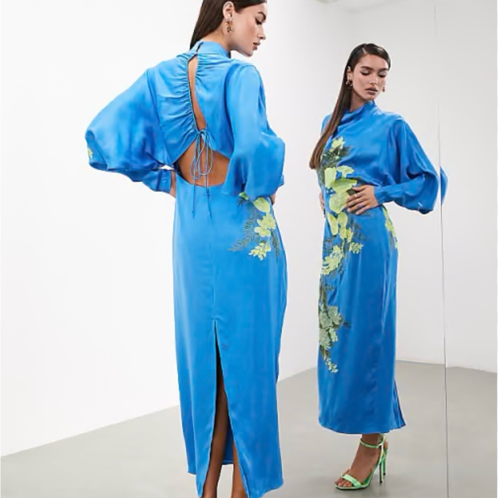 Beautiful blue embroidered dress